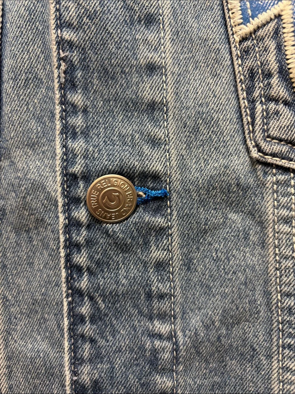 NWT - True Religion Medium Appliqué SN Denim jacket.